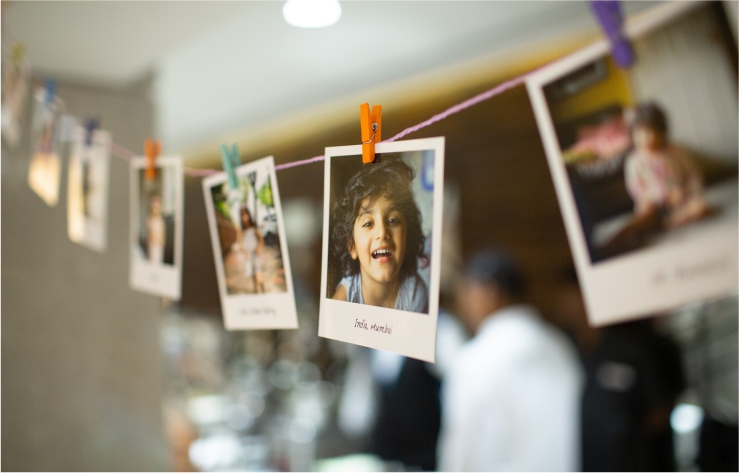 Photos hanging