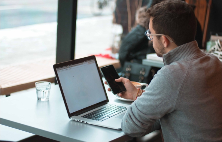 man at laptop