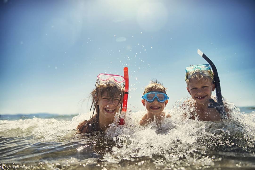 William Russell blog -Expat life in Mauritius Children having fun while snorkeling - Airlifted from Mauritius kids